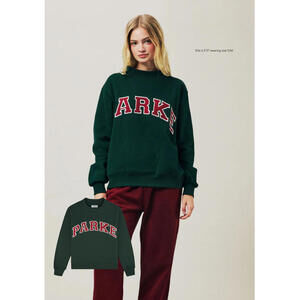 PARKE Fleece Holiday Varsity Mockneck Size S/M